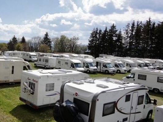 motorhome park area in aubrac