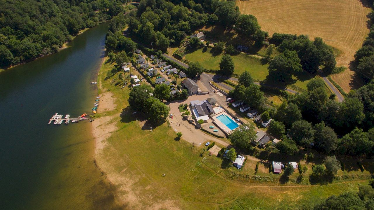 le camping vu de drone