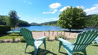 Camping La Romiguiere : Transat face au lac